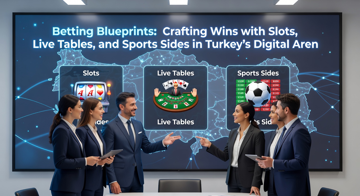 Live-Action-Szene mit einem Dealer am Blackjack-Tisch, umgeben von Sportwetten-Overlays und Slot-Symbolen auf einem Multi-Screen-Setup